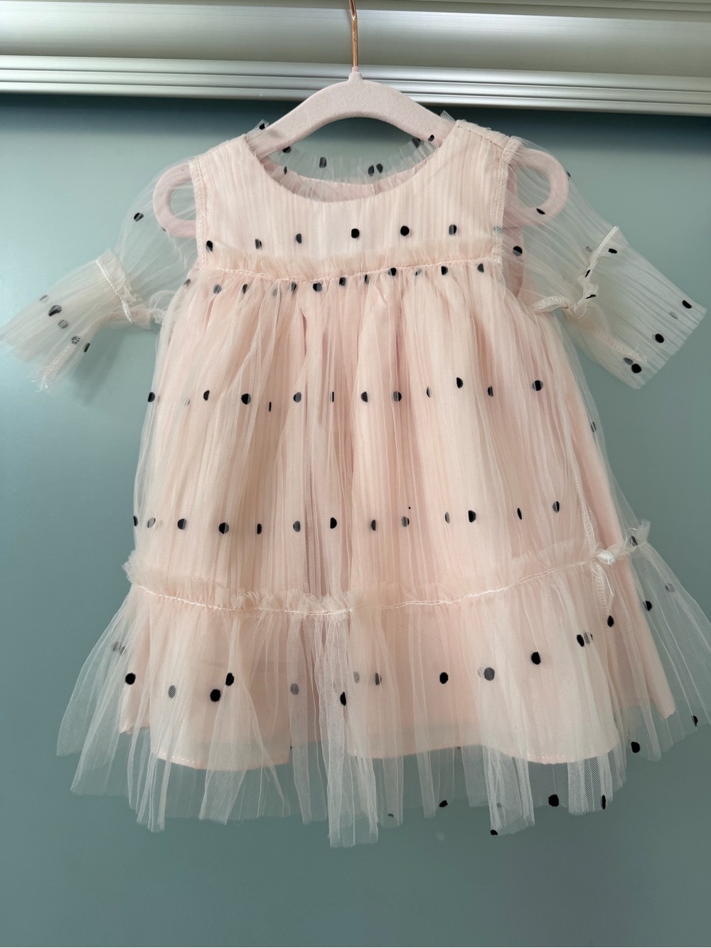 Nordstrom Pink Tulle Polka Dot Party Dress